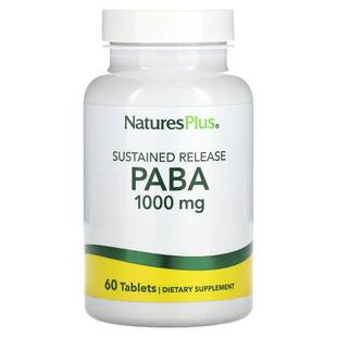 NaturesPlus,缓释 PABA，1000 毫克，60 片