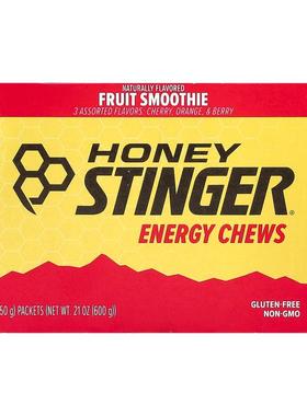 Honey Stinger,Energy Chews 能量咀嚼片，水果奶昔味，12 包，每