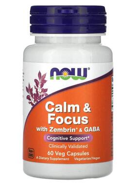 诺奥,含 Zembrin & GABA 的舒缓和专注力支持配方，60 粒素食