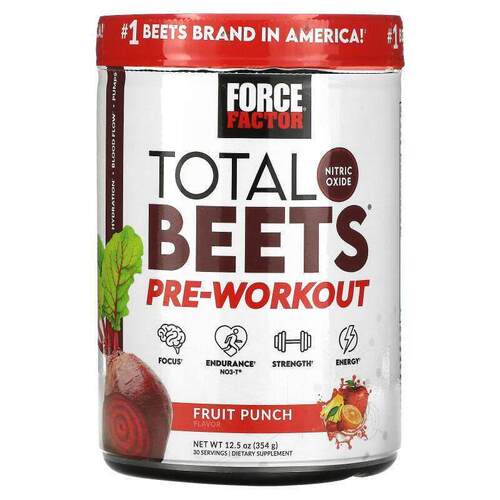 Force Factor,Total Beets，锻炼前配方，水果混合