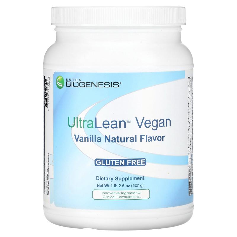 Nutra BioGenesis,UltraLean Vegan，天然香草味，1 磅 2.6 盎司5