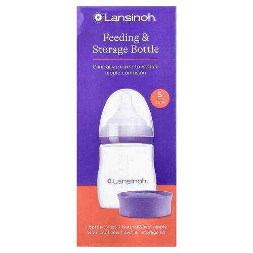 兰思诺,Feeding & Storage Bottle, 1 Month+, Slow Flow, 3