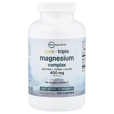 Micro Ingredients,Triple Magnesium Complex, 300 Capsules