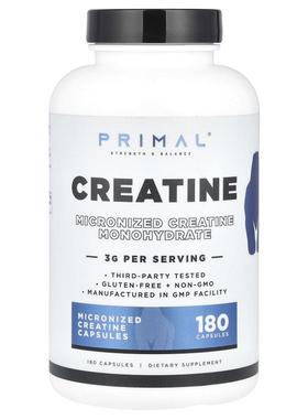 PrePrimal,肌酸胶囊，180 粒（每粒 0.75 克）
