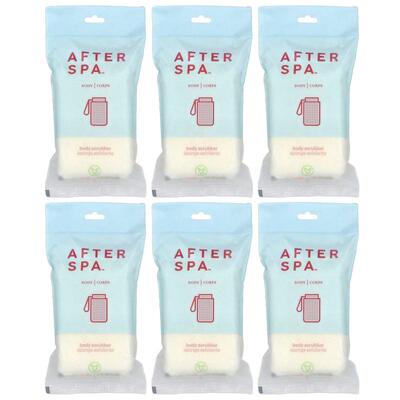 AfterSpa,Body Scrubber, 6 Scrubbers