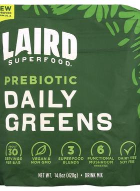 Laird Superfood,日常益生元绿色食品，14.8 盎司（420 克）
