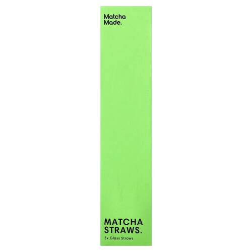 Morning Made Inc,Matcha Glass Straws, 3 Straws