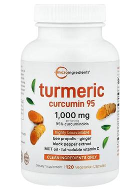 Micro Ingredients,Turmeric Curcumin 95, 120 Vegetarian Capsu