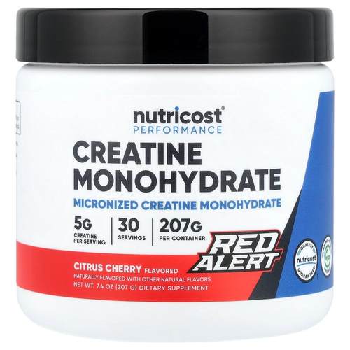 Nutricost,Performance, Creatine Monohydrate, Red Alert, Citr