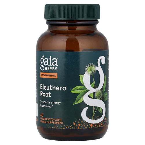 Gaia Herbs,刺五加根，60 粒全素液体 Phyto-Caps 胶囊