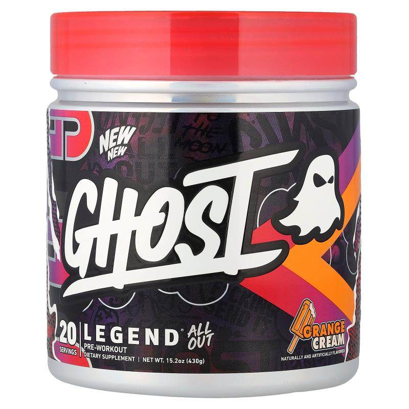 Ghost,Legend® 特佳支持锻炼前配方，橙子奶油味，15.2 盎司（430
