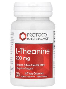 Protocol for Life Balance,左旋茶氨酸，200毫克，60粒素食胶囊