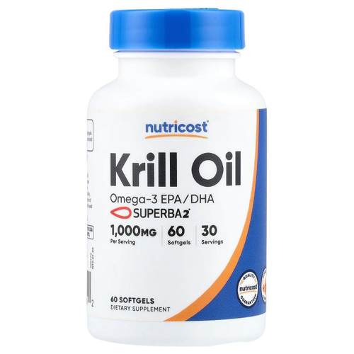 Nutricost,磷虾油，60 粒软凝胶