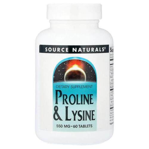 源美,Proline &amp; Lysine, 60 Tablets