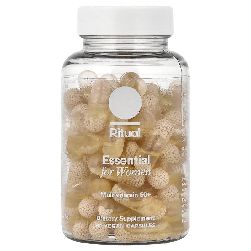 Ritual,Essential for Women，多维生素 50+，薄荷风味，60 粒全