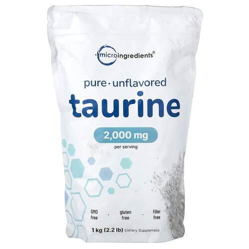 Micro Ingredients,Pure Taurine, Unflavored, 2.2 lb (1 kg)