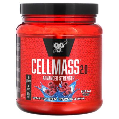 BSN,CellMass 2.0，锻炼恢复浓缩配方粉，蓝色拉兹，1.06磅（485
