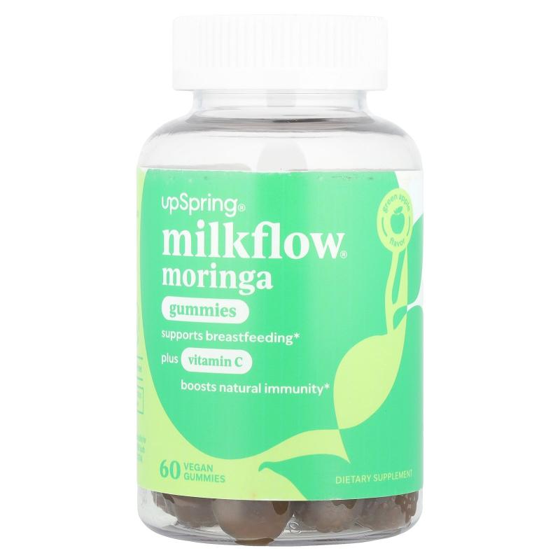 UpSpring,Milkflow®，辣木软糖加维生素 C，青苹果味，60 粒全素