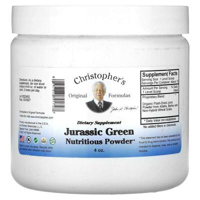 Christopher's Original Formulas,Jurassic Green，营养粉，4 盎
