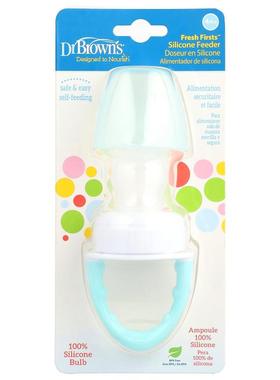 布朗博士,Fresh Firsts™ 硅胶喂食器，4 个月以上，薄荷绿，1 个