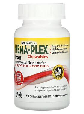 NaturesPlus,Hema-Plex，混合浆果，60 片咀嚼片