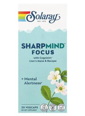 Solaray,SharpMind™ Focus，30 粒素食胶囊