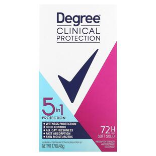 Degree,Clinical Protection，5 合 1 防护，止汗净味剂，软固体