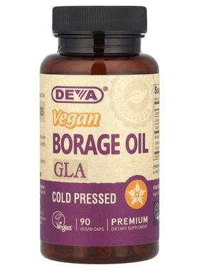 Deva,优质全素琉璃苣油，GLA，90 粒全素胶囊