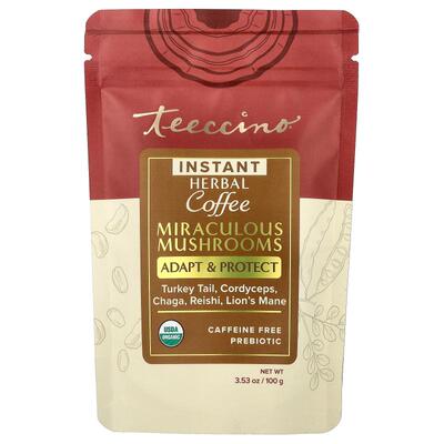 Teeccino,Instant Herbal Coffee, Miraculous Mushrooms, Caffei