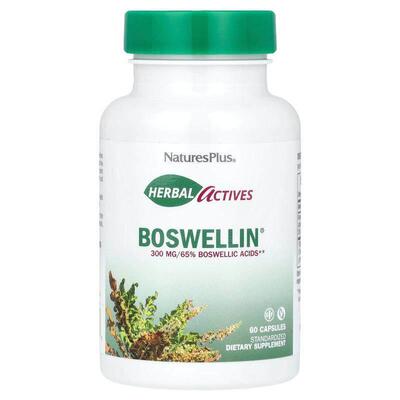 NaturesPlus,Herbal Actives，Boswellin® 乳香，300 毫克，60 粒