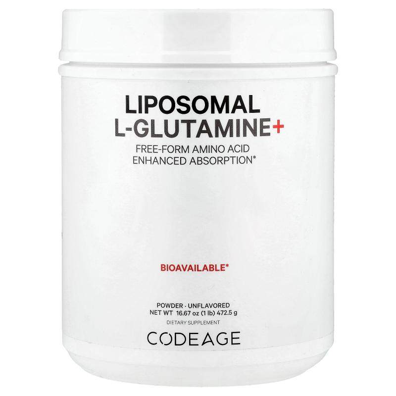 Codeage,脂质体 L-谷氨酰胺+ 粉，游离氨基酸，加强吸收，原味，5