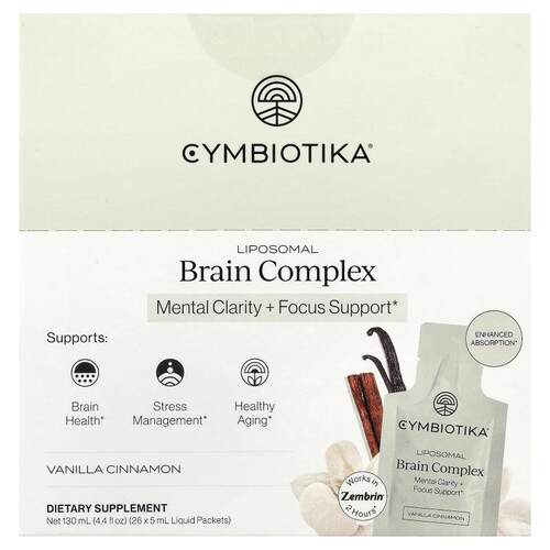 Cymbiotika,Liposomal Brain Complex, Vanilla Cinnamon, 26 Liq