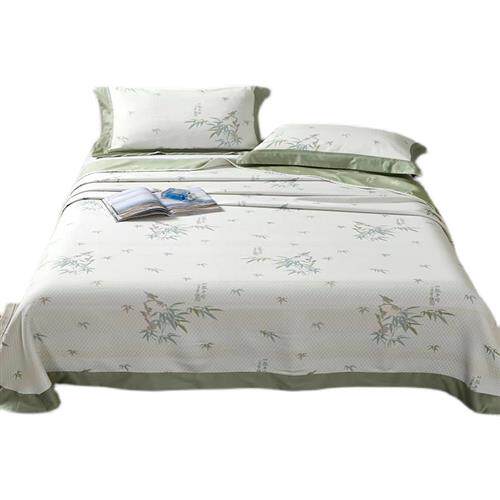 三层加厚竹纤维凉席三件套可水洗软席床单软凉席子夏天空调凉席子