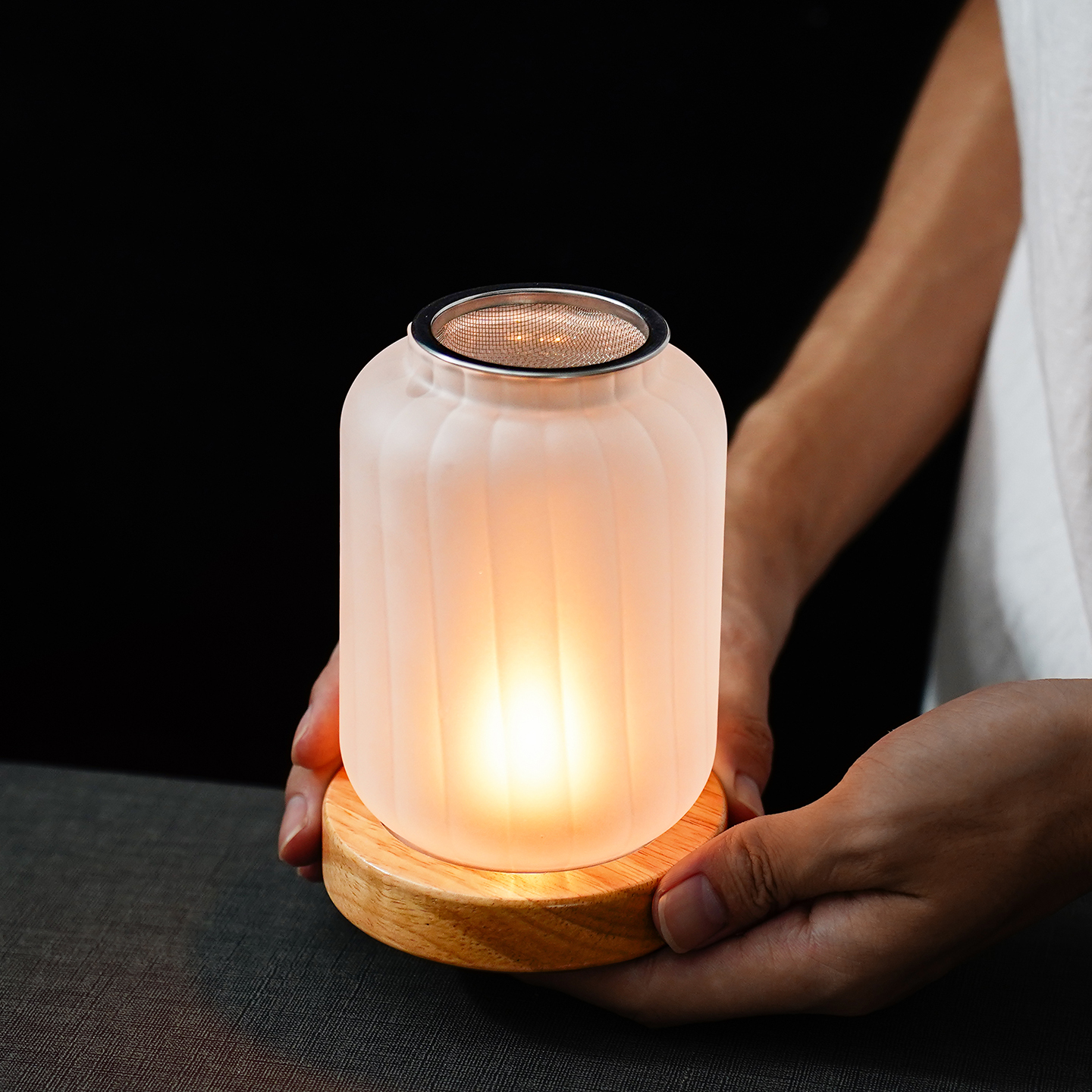 家用美容院玻璃烛台安神香薰灯