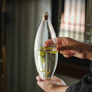 玻璃冷泡瓶绿茶花茶家用耐热泡茶器冷萃杯创意水瓶花瓶花插