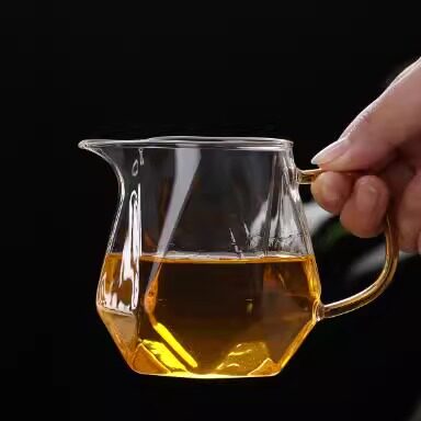 玻璃公道杯加厚耐高温可加热钻石公杯高档公杯分茶器公道茶杯茶虑