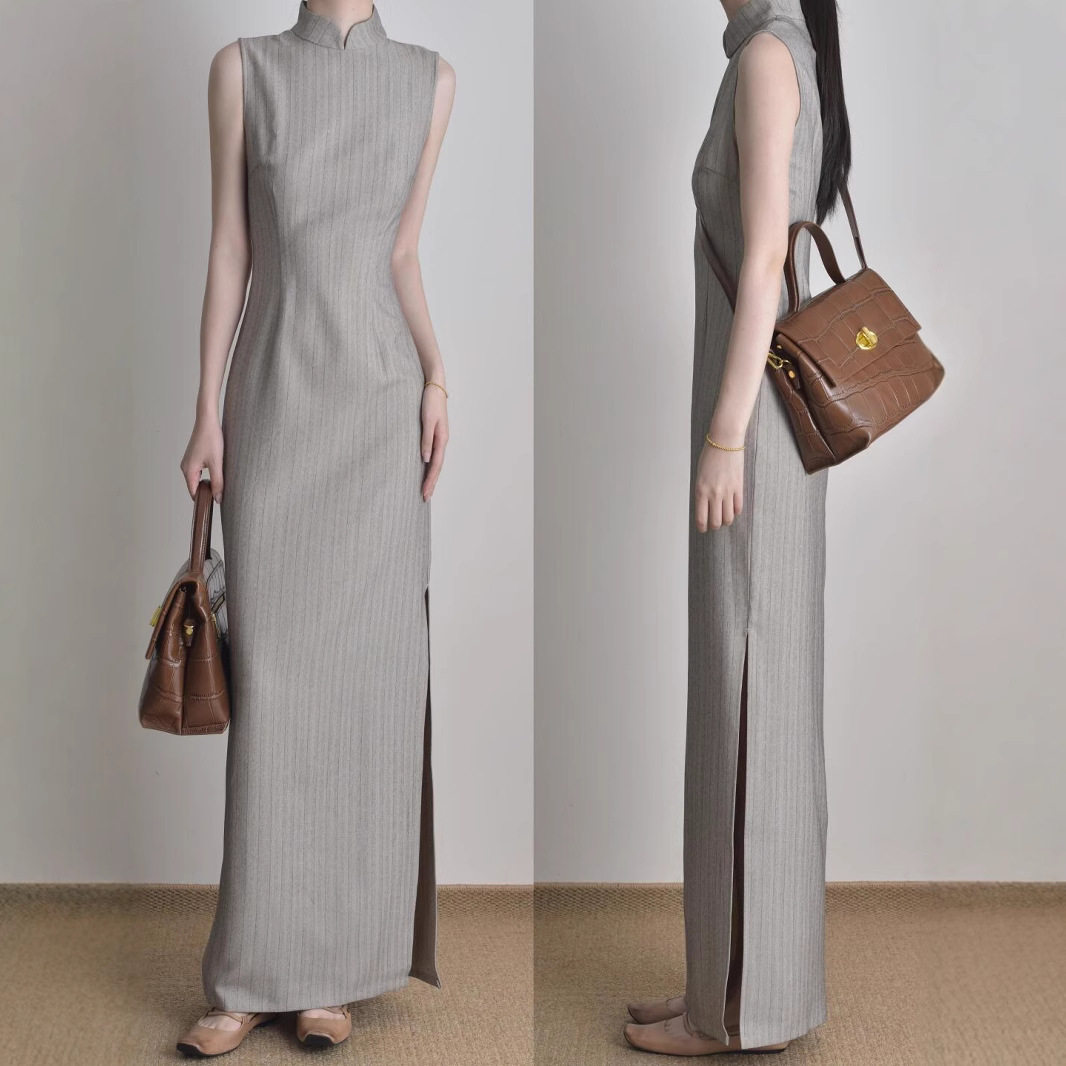 2026夏季新款新中式气质复古改良款旗袍收腰显瘦修身百搭连衣裙