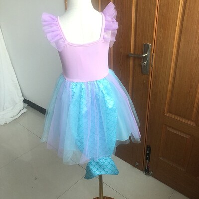 VOGUEON Little Mermaid Girl Dress Cute Design Fish Tail Pri