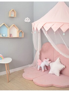 Nordic Kids Play Tent Pink Princess Castle Play House Tipi E