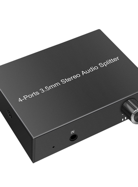 4 Ports 3.5mm Audio Splitter Multiple Audio Outputs Headphon