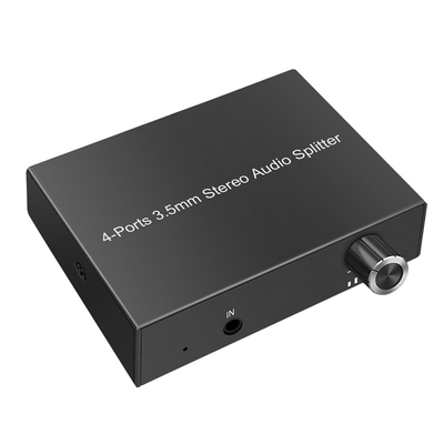 4 Ports 3.5mm Audio Splitter Multiple Audio Outputs Headphon