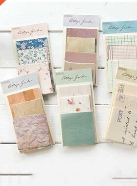 60Pcs Paper Pack Romantic Vintage Floral Pattern Retro Paper