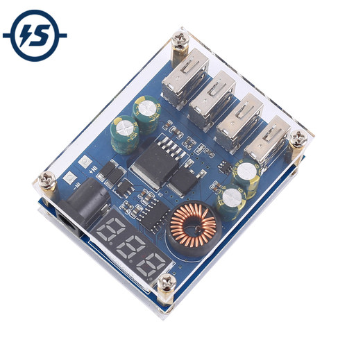 DC-DC Step Down Power Supply Module 5V 5A 4-Channel USB LED