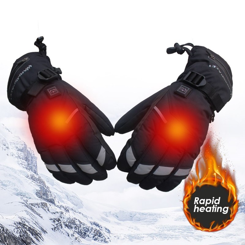 Motorcycle Heating Gloves Waterproof Touch Screen USB