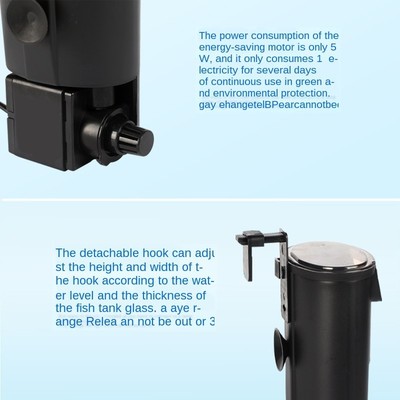 Turtle tank low water filter shallow water small fish tank