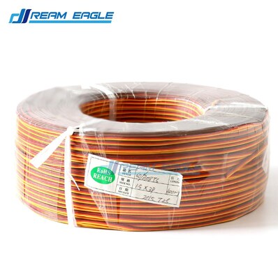 Wholesale 100M 26AWG 3P JR Futaba servo extension cable wire