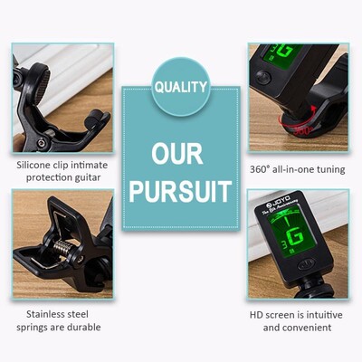 Folk Acoustic Guitar Tuner Violin kulele Bass Electronic Tun