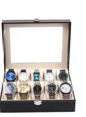 Hot Sales 12 Slot Faux Leather Watch Box Wrist Watch Displa