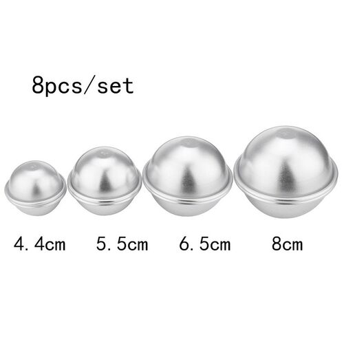 2pcs/8pcs Aluminum Alloy Bath Bombs Mold Bath Salt Bomb Mol