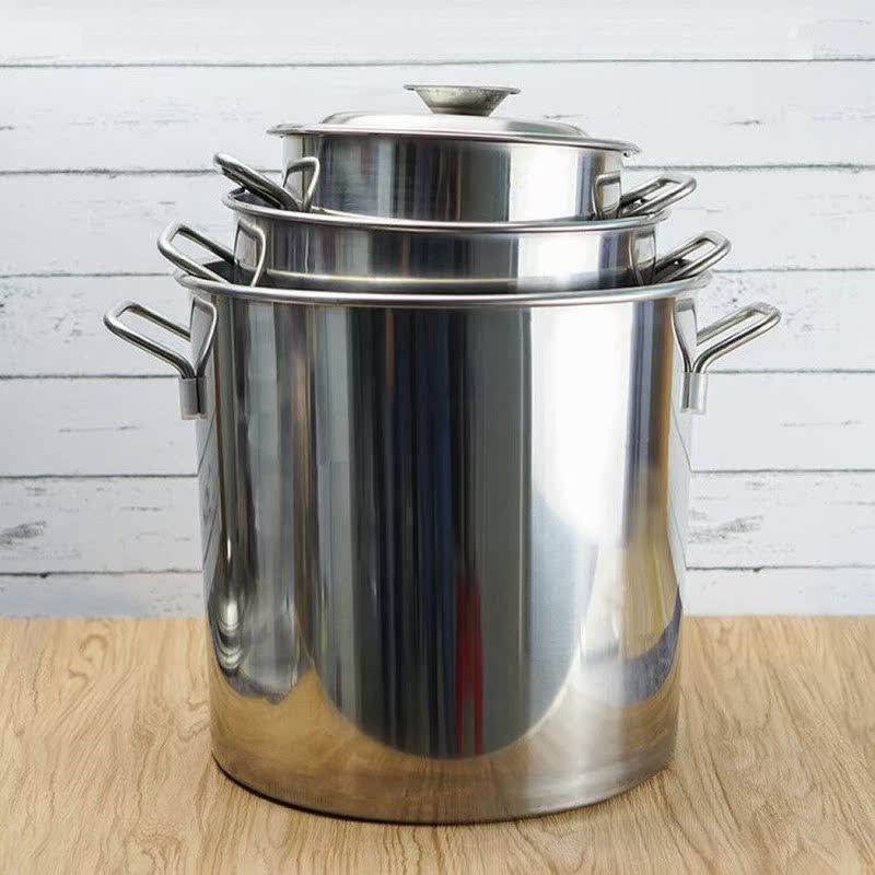 Soup pot bucket Stainless steel stew pot kitchen cookware in